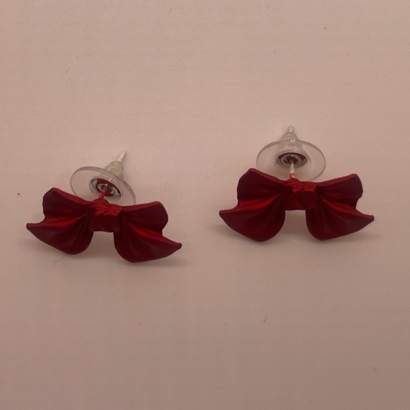 ❤️ FREE Bow Girly Trendy Soft Chic Glam Minimal Modern Stud Hipster Hip Earrings - Picture 2 of 5